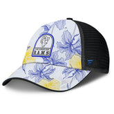 Los Angeles Rams Tropical Adjustable Trucker Hat White/Black