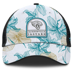 Jacksonville Jaguars Tropical Adjustable Trucker Hat White/Black