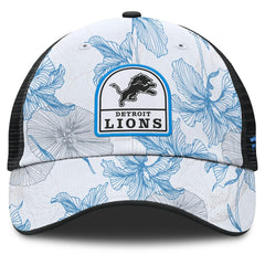 Detroit Lions Tropical Adjustable Trucker Hat White/Black