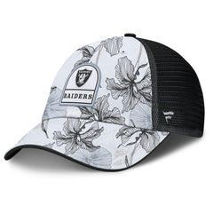 Las Vegas Raiders Tropical Adjustable Trucker Hat White/Black