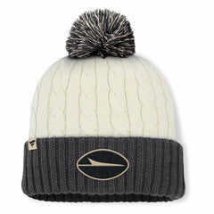 New York Jets Women's Coaxial Cuffed Knit Hat with Pom Cream