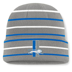Detroit Lions Throwback Yard Lines Cuffed Knit Hat Gray