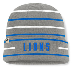 Detroit Lions Throwback Yard Lines Cuffed Knit Hat Gray