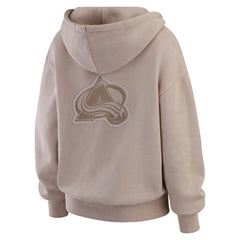 NHL Colorado Avalanche WEAR by Erin Andrews Women's Washed Pullover Crewdie - Tan