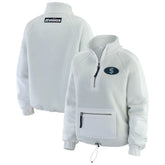 NHL Seattle Kraken WEAR by Erin Andrews Women's Polar Fleece Quarter-Zip Jacket - Gray