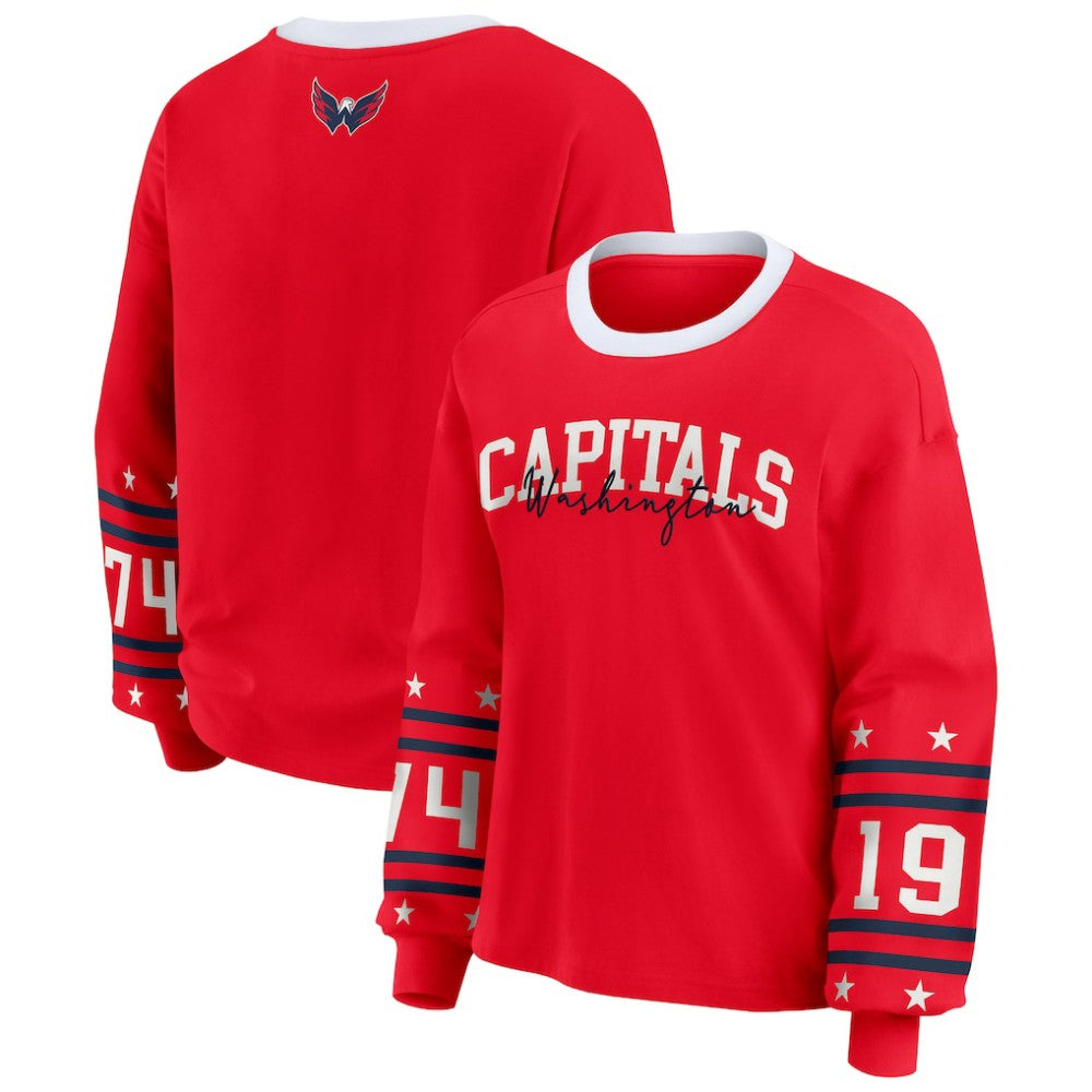 NHL Washington Capitals WEAR by Erin Andrews Women's Long-Sleeve Sport T-Shirt - Red