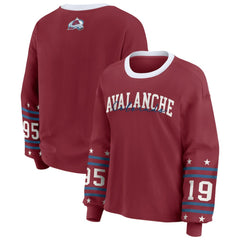 NHL Colorado Avalanche WEAR by Erin Andrews Women's Long-Sleeve Sport T-Shirt - Burgundy