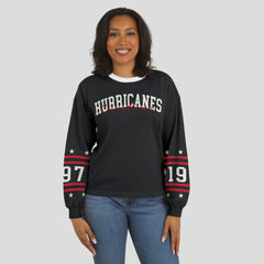 NHL Carolina Hurricanes WEAR by Erin Andrews Women's Long-Sleeve Sport T-Shirt - Black