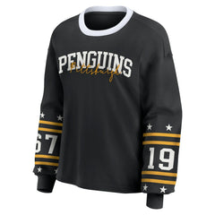NHL Pittsburgh Penguins WEAR by Erin Andrews Women's Long-Sleeve Sport T-Shirt - Black