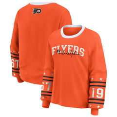 NHL Philadelphia Flyers WEAR by Erin Andrews Women's Long-Sleeve Sport T-Shirt - Orange