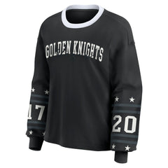 NHL Vegas Golden Knights WEAR by Erin Andrews Women's Long-Sleeve Sport T-Shirt - Black