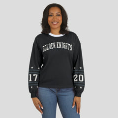 NHL Vegas Golden Knights WEAR by Erin Andrews Women's Long-Sleeve Sport T-Shirt - Black