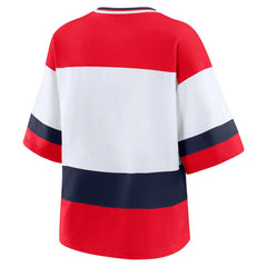 NHL Washington Capitals WEAR by Erin Andrews Women's Jersey Style Tee - Red/White
