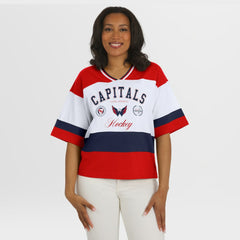 NHL Washington Capitals WEAR by Erin Andrews Women's Jersey Style Tee - Red/White