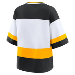 NHL Pittsburgh Penguins WEAR by Erin Andrews Women's Jersey Style Tee - Black/White