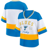 NHL St. Louis Blues WEAR by Erin Andrews Women's Jersey Style Tee - Blue/White