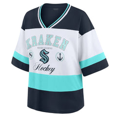 NHL Seattle Kraken WEAR by Erin Andrews Women's Jersey Style Tee - Black/White