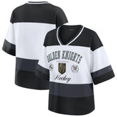 NHL Vegas Golden Knights WEAR by Erin Andrews Women's Jersey Style Tee - Black/White