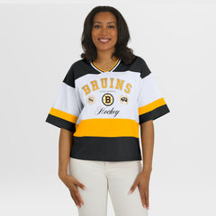 NHL Boston Bruins WEAR by Erin Andrews Women's Jersey Style Tee - Black/White