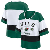 NHL Minnesota Wild WEAR by Erin Andrews Women's Jersey Style Tee - Green/White