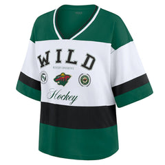 NHL Minnesota Wild WEAR by Erin Andrews Women's Jersey Style Tee - Green/White