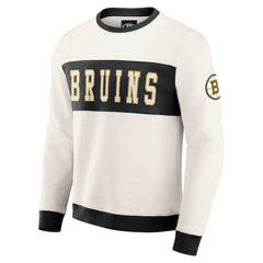 NHL Boston Bruins Darius Rucker Collection by Fanatics Colorblock Pullover Sweatshirt - Cream