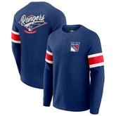 NHL New York Rangers Darius Rucker Collection by Fanatics Waffle-Knit Raglan Long Sleeve Henley T-Shirt - Navy