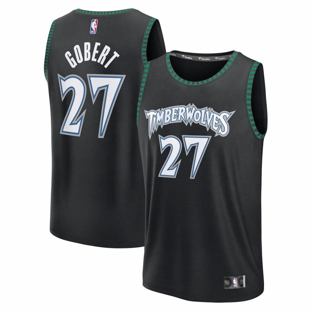 NBA Rudy Gobert Minnesota Timberwolves Fastbreak Jersey - Classic Edition - Black