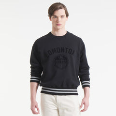 NHL Edmonton Oilers Todd Snyder by Fanatics Relaxed Canadian Fleece Crew - Black
