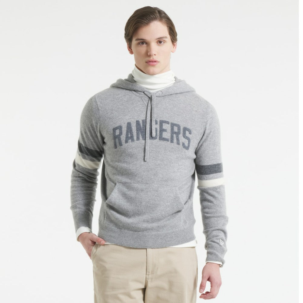 NHL New York Rangers Todd Snyder by Fanatics Cashmere Hooded Sweater - Athletic Heather Gray
