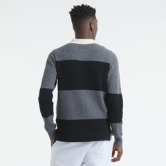 NHL Chicago Blackhawks Todd Snyder by Fanatics Cashmere Rugby Sweater - Dark Heather Gray