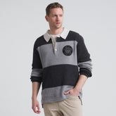 NHL Los Angeles Kings Todd Snyder by Fanatics Cashmere Rugby Sweater - Athletic Heather Gray