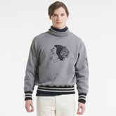 NHL Chicago Blackhawks Todd Snyder by Fanatics Relaxed Canadian Fleece Turtleneck - Dark Heather Gray
