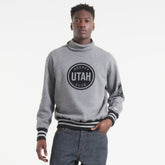 NHL Utah Mammoth Todd Snyder by Fanatics Relaxed Canadian Fleece Turtleneck - Dark Heather Gray