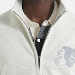 NHL Chicago Blackhawks Todd Snyder by Fanatics Full-Zip Fleece - Heather Gray