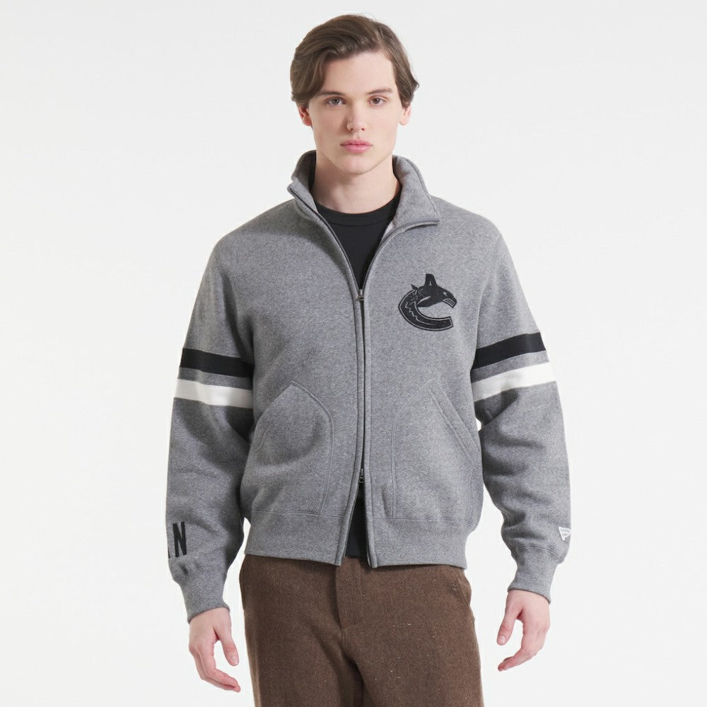 NHL Vancouver Canucks Todd Snyder by Fanatics Full-Zip Fleece - Dark Heather Gray
