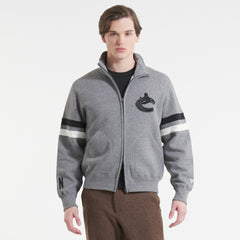 NHL Vancouver Canucks Todd Snyder by Fanatics Full-Zip Fleece - Dark Heather Gray