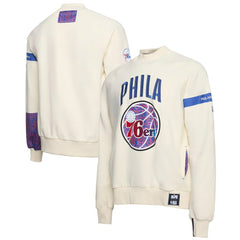 Philadelphia 76ers NBA x Two Hype Culture & Hoops Collection Premium Pullover Sweatshirt - Cream