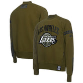 Los Angeles Lakers NBA x Two Hype Culture & Hoops Collection Premium Pullover Sweatshirt - Olive