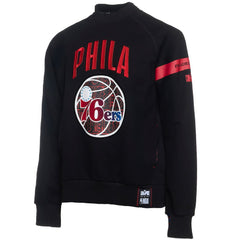 Philadelphia 76ers NBA x Two Hype Culture & Hoops Collection Premium Pullover Sweatshirt - Black