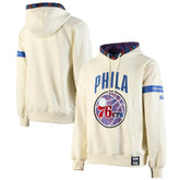Philadelphia 76ers NBA x Two Hype Culture & Hoops Collection Premium Pullover Hoodie - Cream