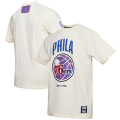 Philadelphia 76ers NBA x Two Hype Culture & Hoops Collection Premium T-Shirt - Cream