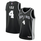 NBA De'Aaron Fox San Antonio Spurs Youth Swingman Jersey - Icon Edition - Black