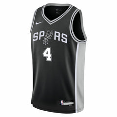 NBA De'Aaron Fox San Antonio Spurs Youth Swingman Jersey - Icon Edition - Black