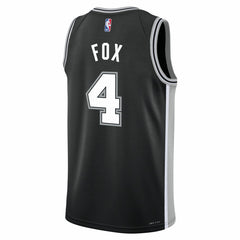 NBA De'Aaron Fox San Antonio Spurs Youth Swingman Jersey - Icon Edition - Black