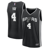 NBA De'Aaron Fox San Antonio Spurs Fast Break Replica Player Jersey - Icon Edition - Black