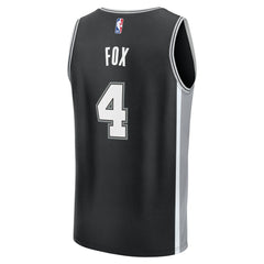 NBA De'Aaron Fox San Antonio Spurs Fast Break Replica Player Jersey - Icon Edition - Black