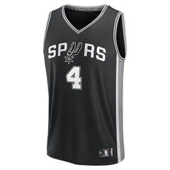 NBA De'Aaron Fox San Antonio Spurs Youth Fast Break Replica Player Jersey - Icon Edition - Black