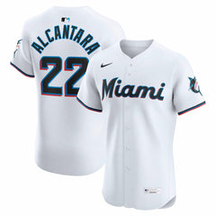 MLB Sandy Alcantara Miami Marlins Nike Home Elite Jersey - White