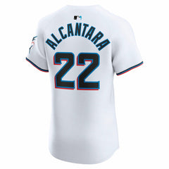 MLB Sandy Alcantara Miami Marlins Nike Home Elite Jersey - White